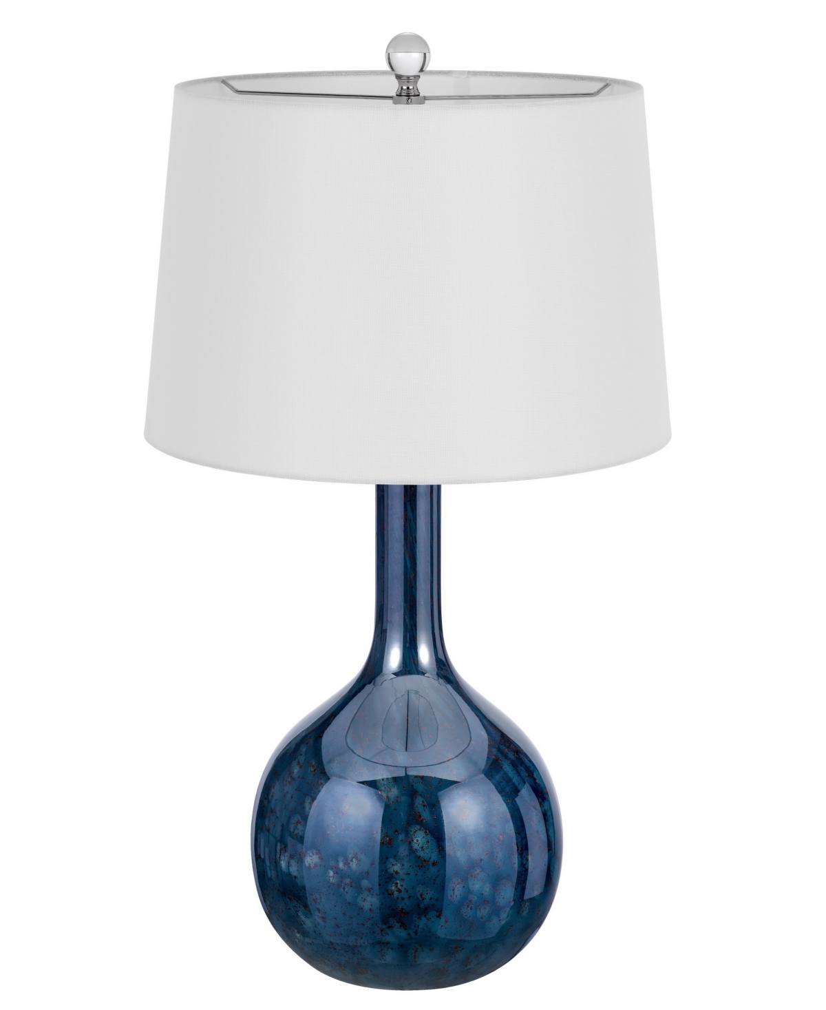 Cal Lighting Kemi 29" Height Glass Table Lamp Set In Antique Blue Luster