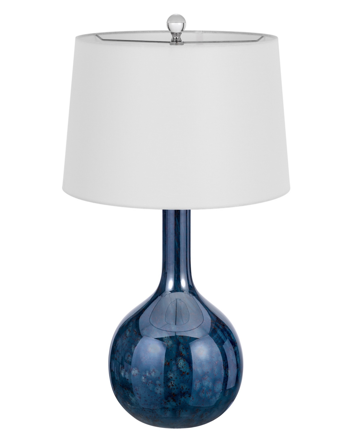 Shop Cal Lighting Kemi 29" Height Glass Table Lamp Set In Antique Blue Luster