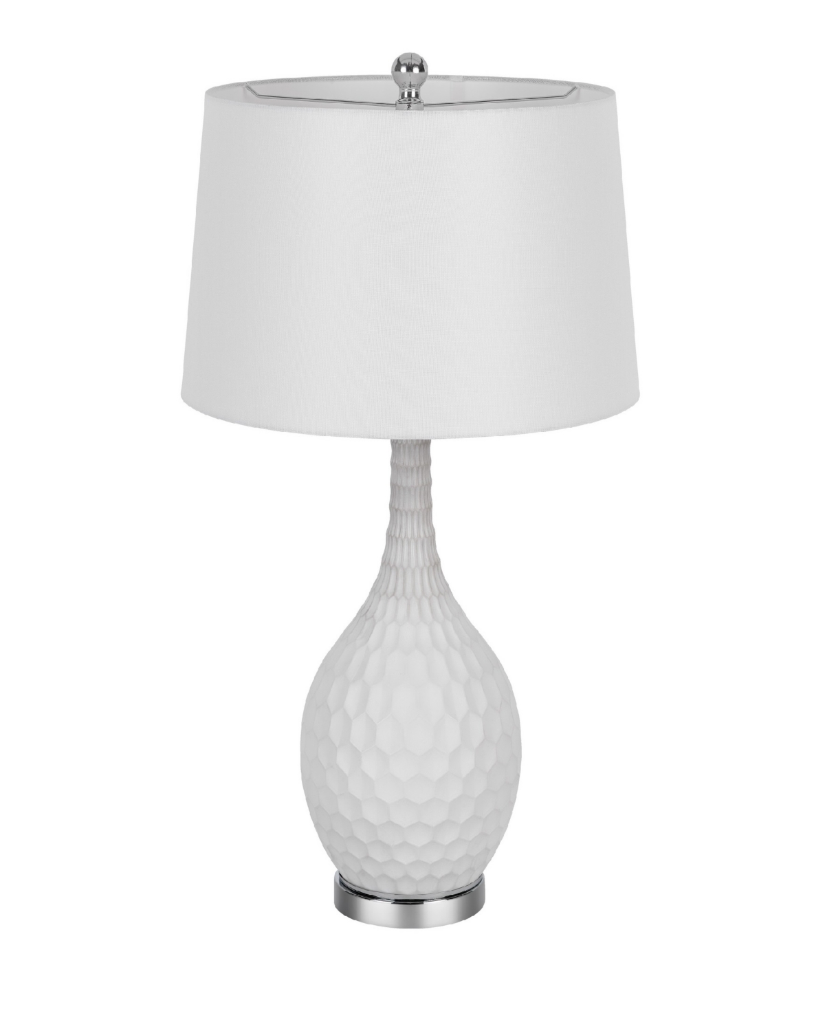 Shop Cal Lighting Pori 30.5" Height Glass Table Lamp Set In Sculpture White