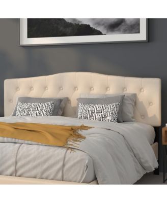 Arched King Button Tufted Upholstered Headboard
