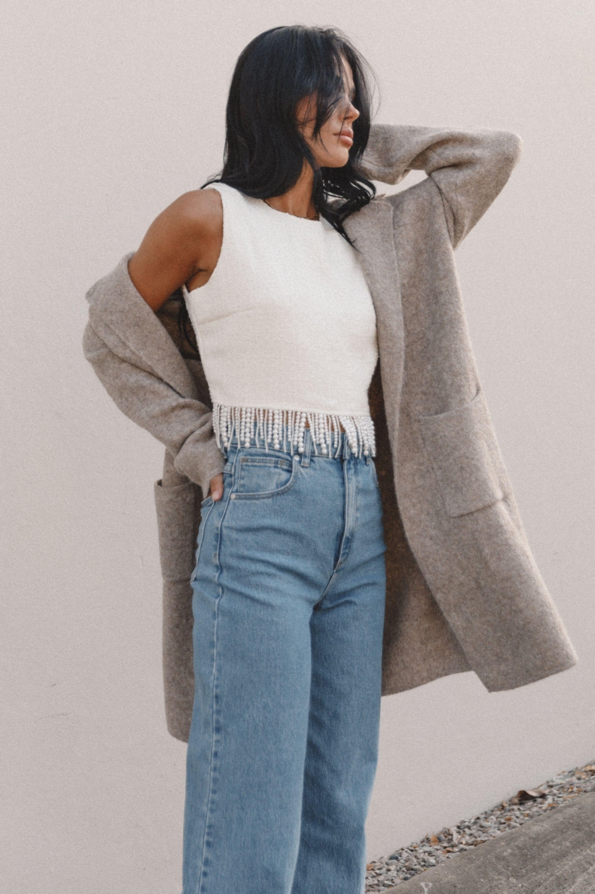 Petal and Pup Womens Skylar Open Front Coatigan