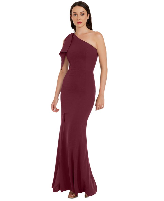 Dress the Population Georgina One-Shoulder-Bow Gown - Macy's
