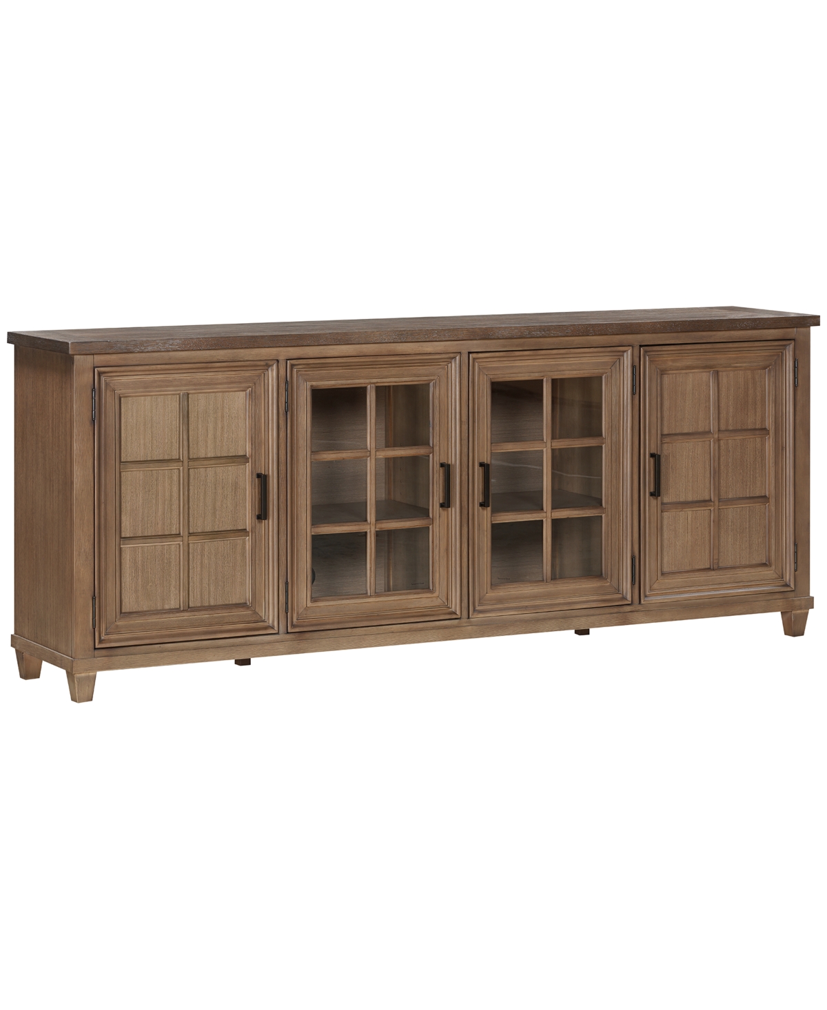 MACY'S 84" DAWNWOOD TV CONSOLE WITH 4 DOORS 