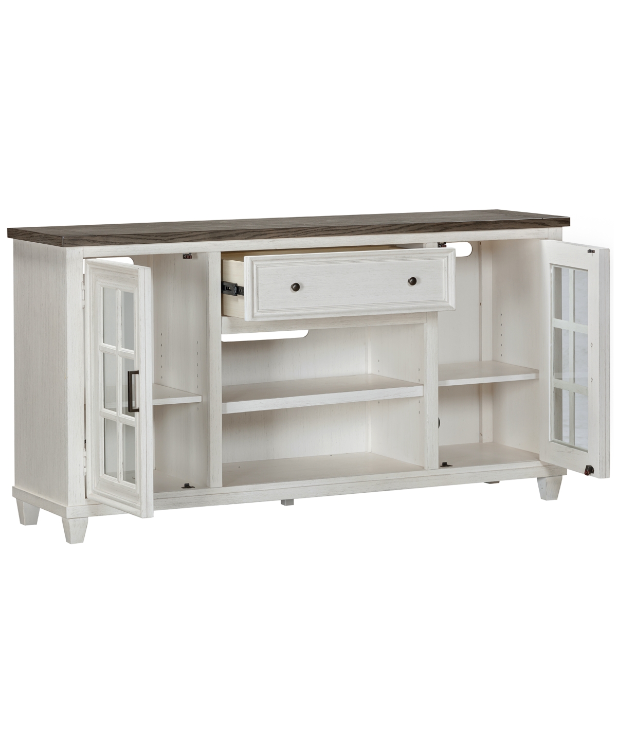 Shop Macy's 65" Dawnwood Tv Console In White