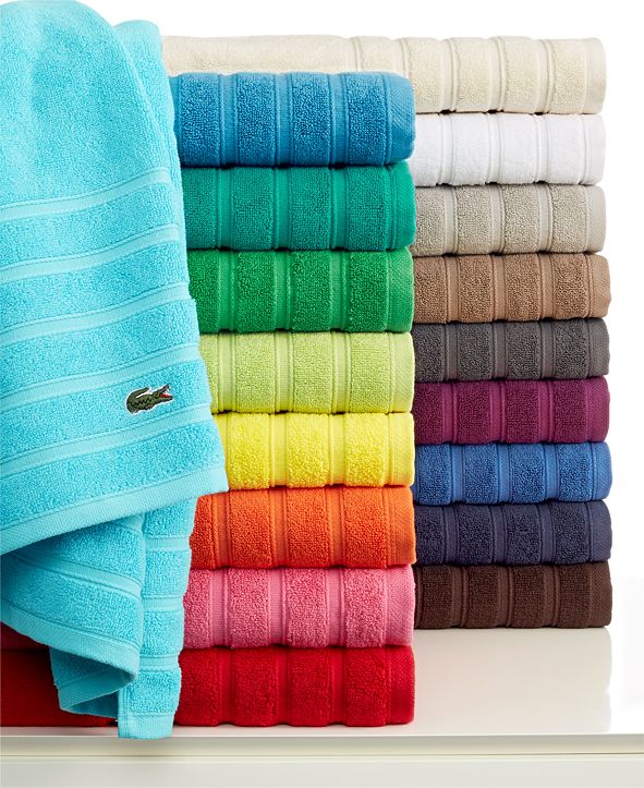 Lacoste Croc Solid 35" x 70" Bath Sheet & Reviews Bath Towels Bed