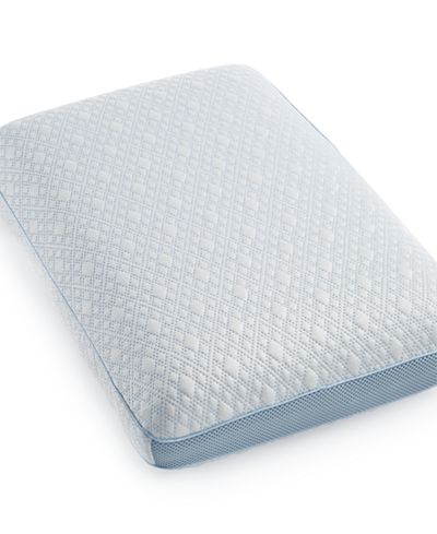 SensorGel Advanced iCOOL Gusset Standard Pillow, Gel Pressure Point Relief Hypoallergenic Ventilated Memory Foam, Cold Touch Fabric for Heat Reduction