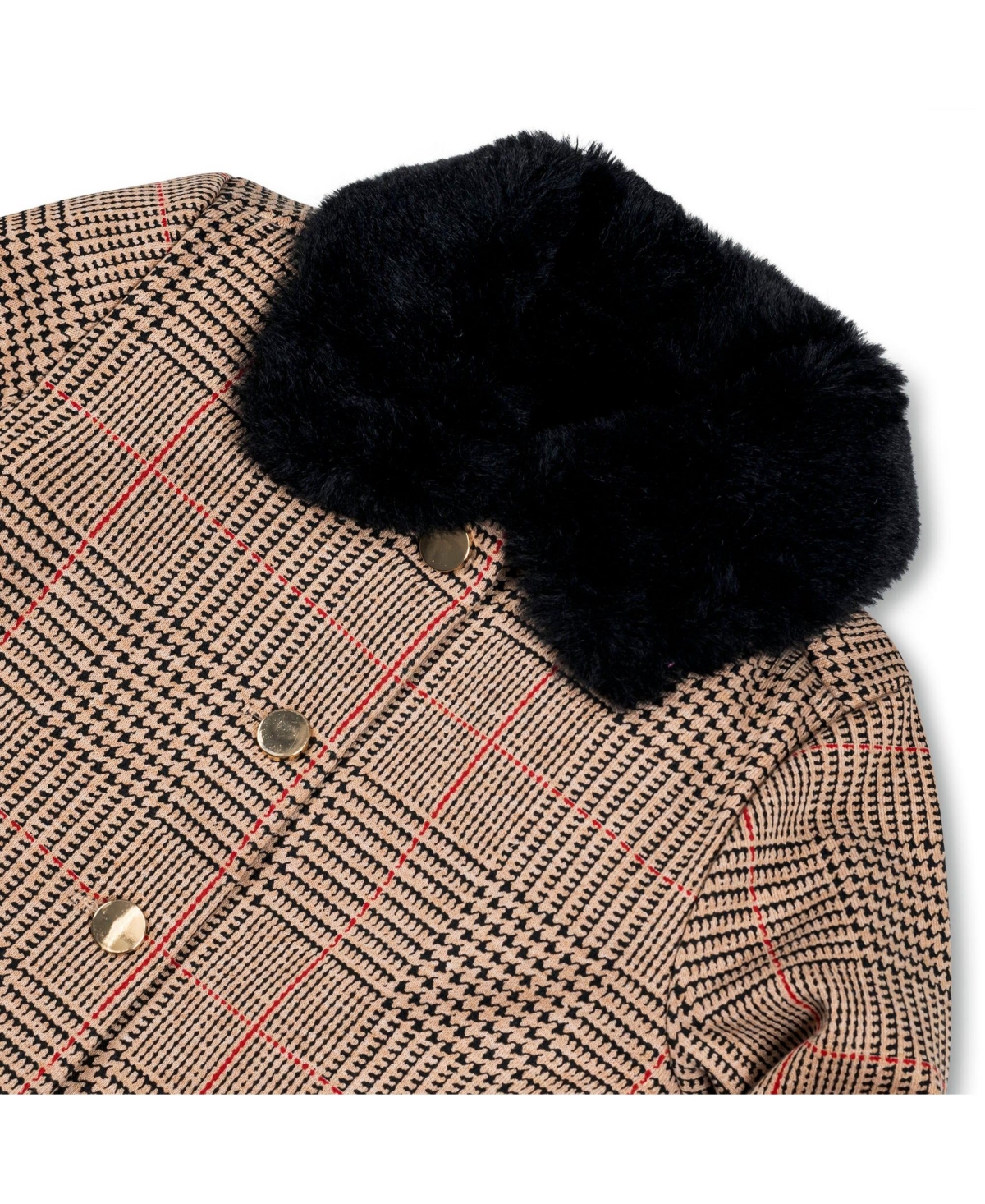 Hope & Henry Girls Collared Fleece Swing Coat