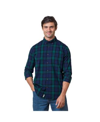Men's Organic Long Sleeve Stretch Poplin Button Down Shirt