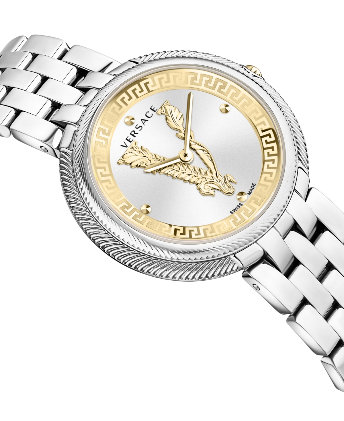 Shop Versace Women's Swiss Thea Stainless Steel Bracelet Watch 38mm