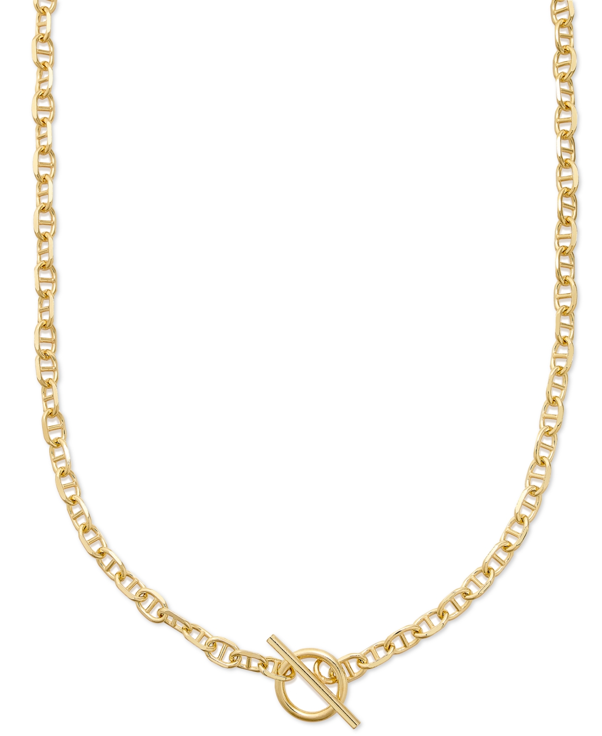 Macy's Mariner Link Chain 18" Toggle Necklace In 14k Gold-plated Sterling Silver In Gold Over Silver