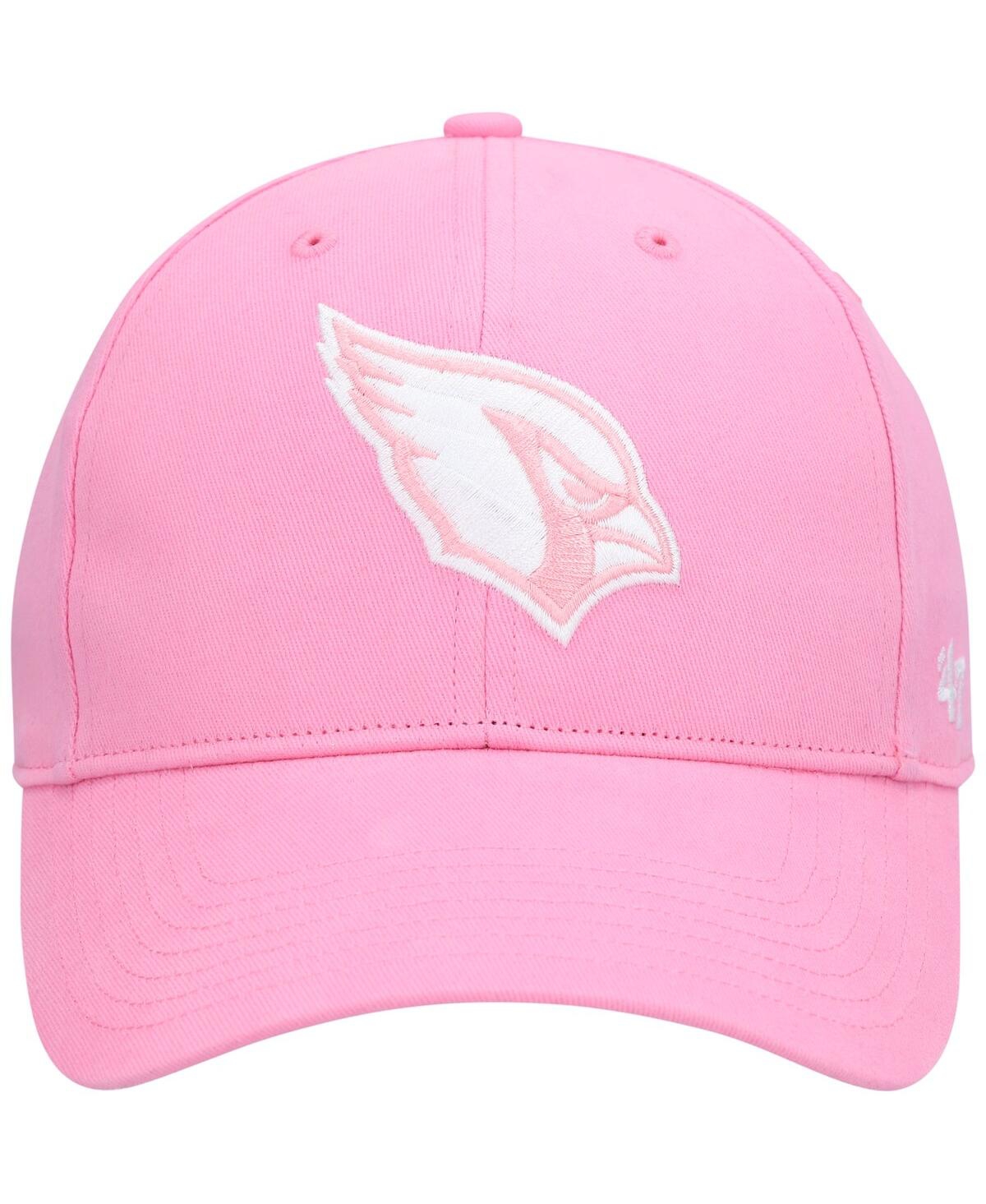 Shop 47 Brand Girls Youth ' Pink Arizona Cardinals Rose Mvp Adjustable Hat