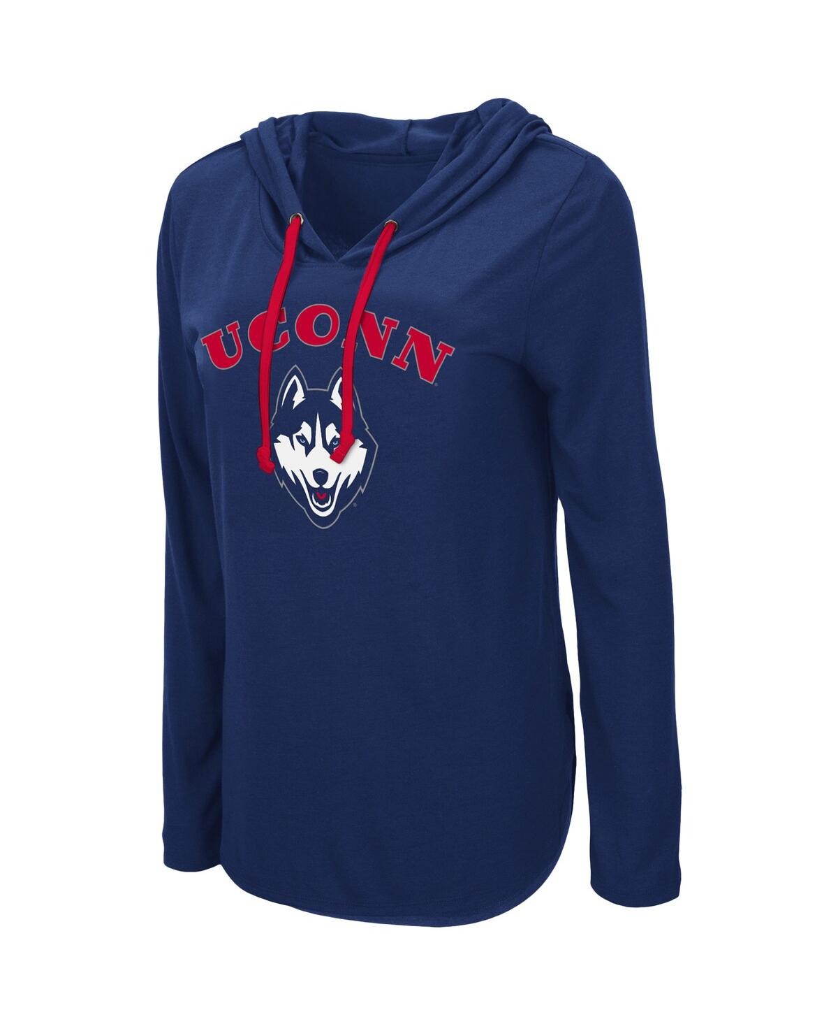 Colosseum Navy Uconn Huskies My Lover Hoodie Long Sleeve T-shirt In Navy