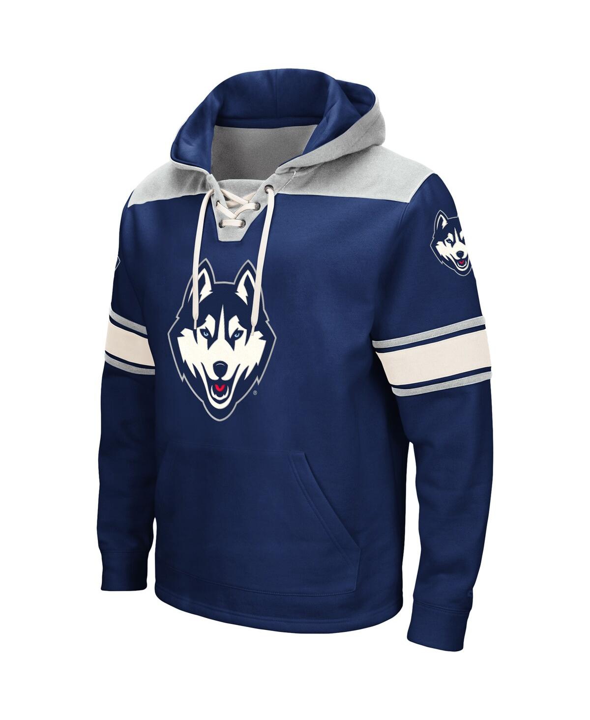 Men's ColosseumUConn Huskies 2.0 Lace-Up Pullover Hoodie - Navy
