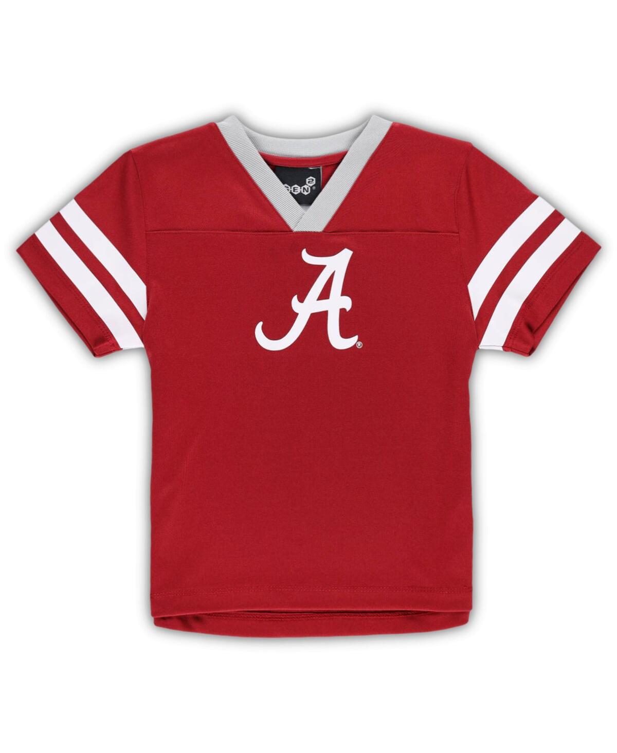 Outerstuff Toddler Boys And Girls Crimson, Gray Alabama Crimson Tide Red Zone Jersey And Pants Set In Crimson,gray