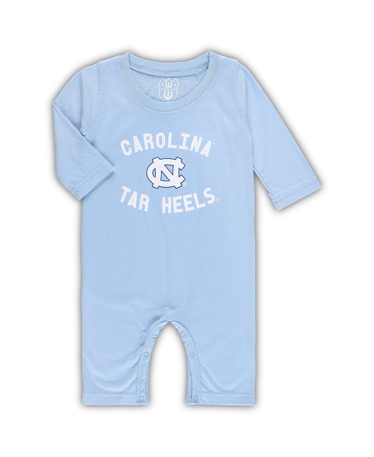 Wes & Willy Infant Boys And Girls  Carolina Blue Distressed North Carolina Tar Heels Core Long Sleeve In Carolina Blue