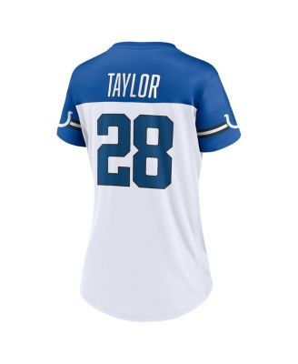 Women's Jonathan Taylor White Indianapolis Colts Athena Name and Number V-Neck Top