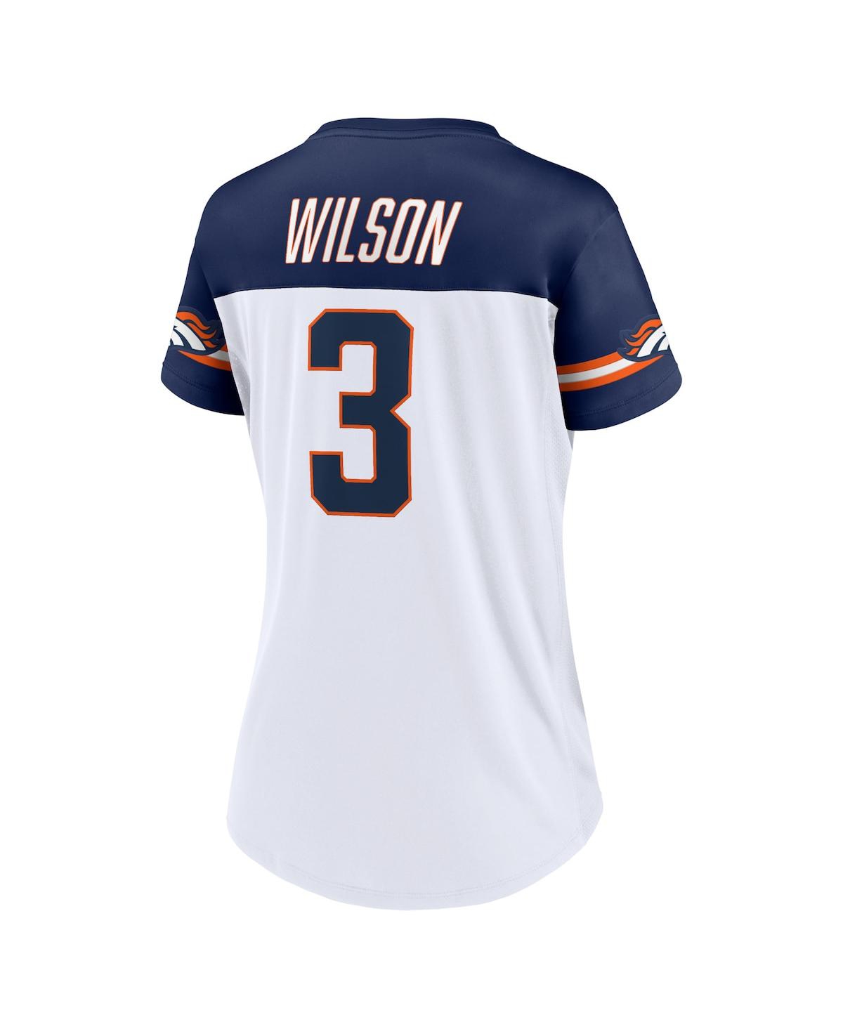 Women's Fanatics Russell WilsonDenver Broncos Athena Name and Number V-Neck Top - White