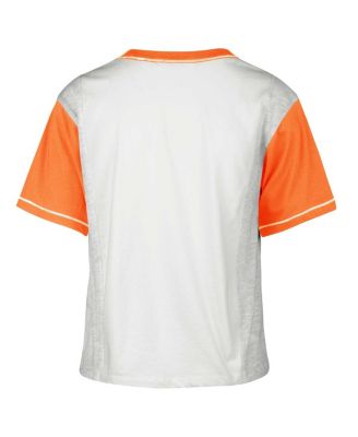 Women's White Distressed Clemson Tigers Premier Tilda T-shirt