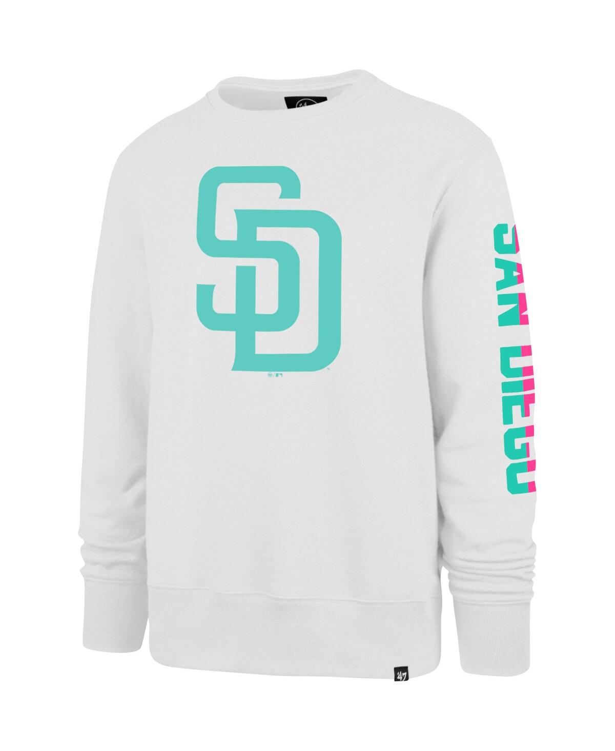 Shop 47 Brand Men's ' White San Diego Padres City Connect Legend Headline Pullover Sweatshirt