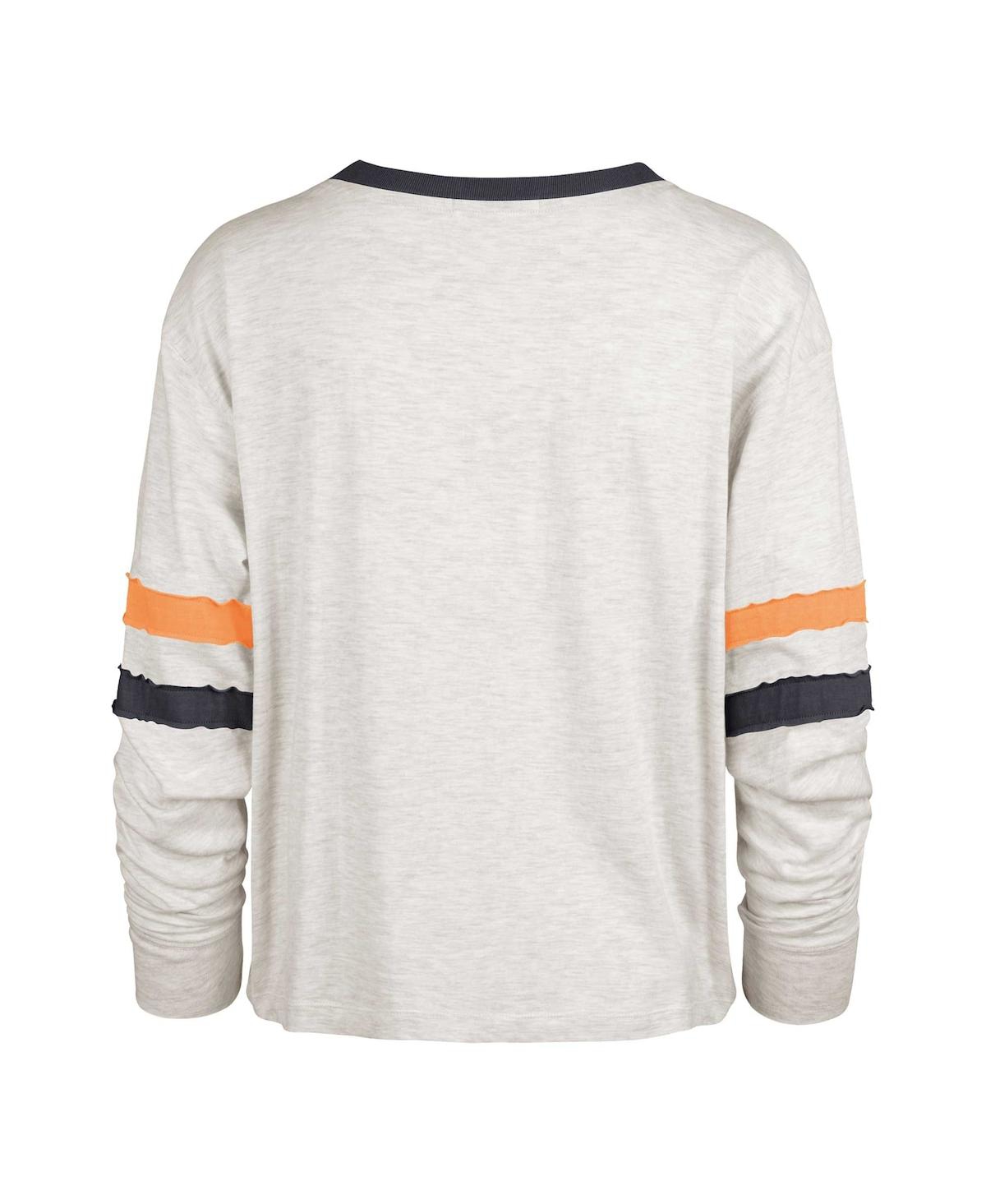 47 Brand Women's ' Oatmeal Distressed Auburn Tigers Vault All Class Lena Long Sleeve T-shirt In Oatmeal