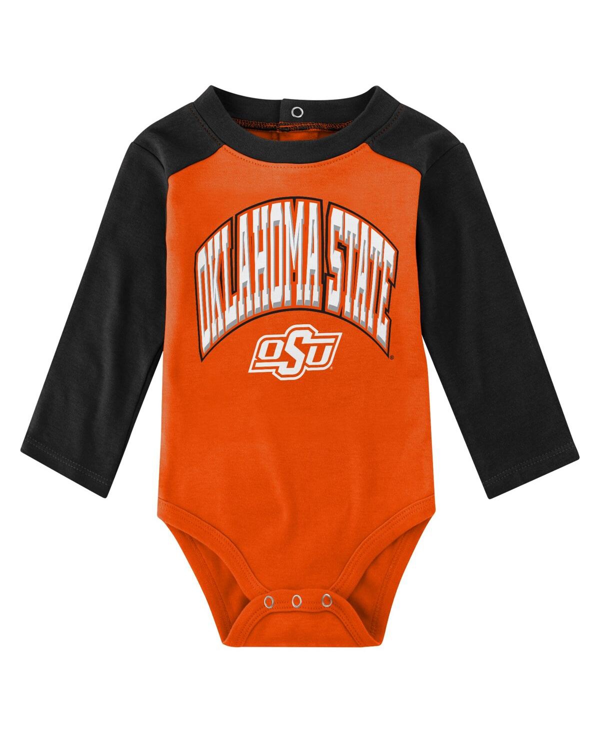 Shop Outerstuff Infant Boys And Girls Orange Oklahoma State Cowboys Rookie Of The Year Long Sleeve Bodysuit And Pant