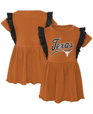 Terry Stuff Mid Season Dress For Girl IN Cute Print Orange Color main image 1