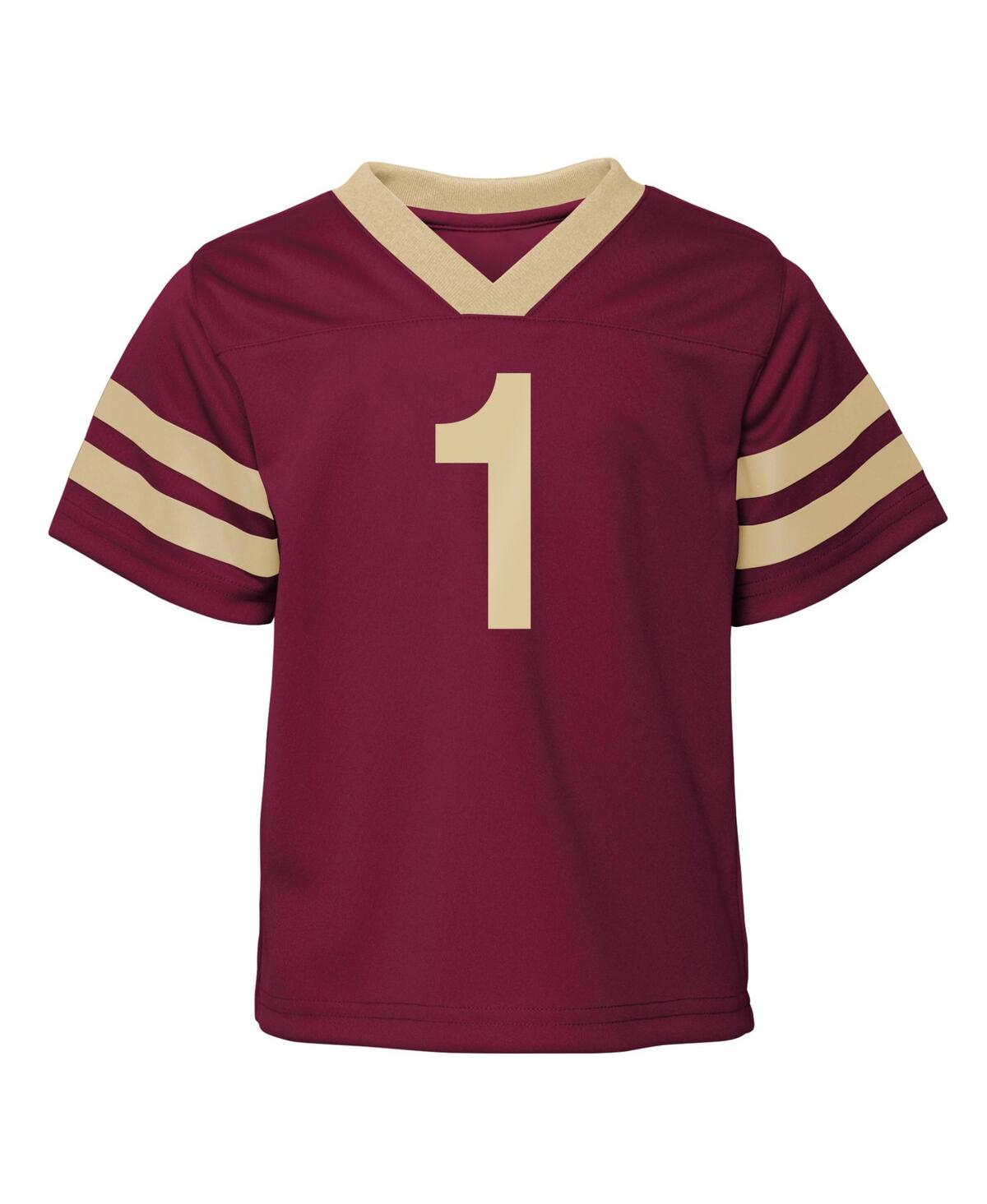 Outerstuff Toddler Boys And Girls Garnet Florida State Seminoles Two-piece Red Zone Jersey And Pants Set In Garnet