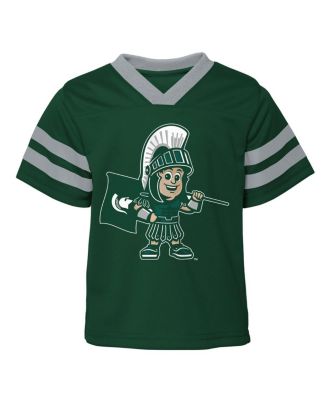 Toddler Boys and Girls Green Michigan State Spartans Two-Piece Red Zone Jersey and Pants Set