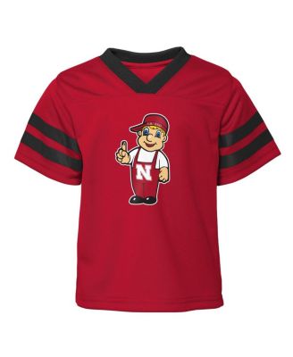 Toddler Boys and Girls Scarlet Nebraska Huskers Two-Piece Red Zone Jersey and Pants Set