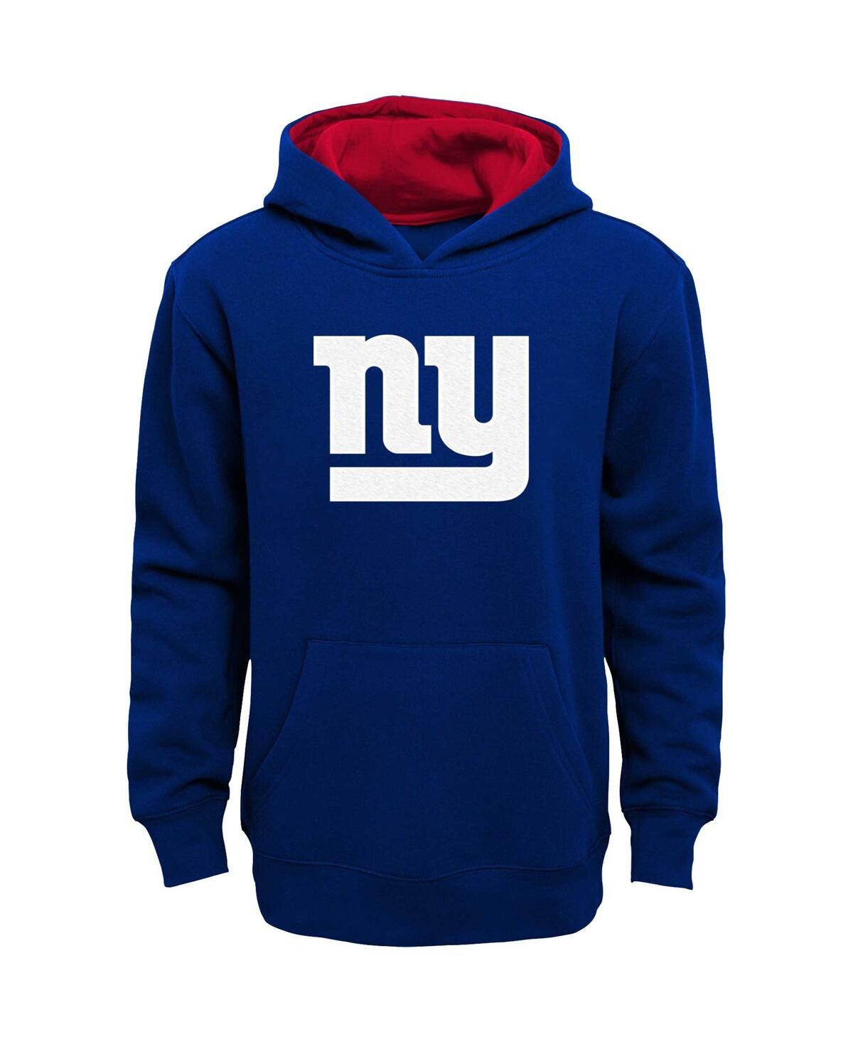 Outerstuff Youth Royal New York Giants Team Logo Pullover Hoodie In Royal