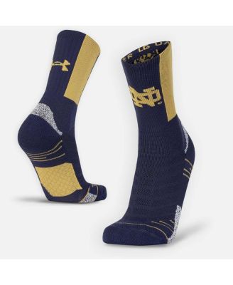 Men s Under Armour Navy Notre Dame Fighting Irish Playmaker Crew Socks Macy s