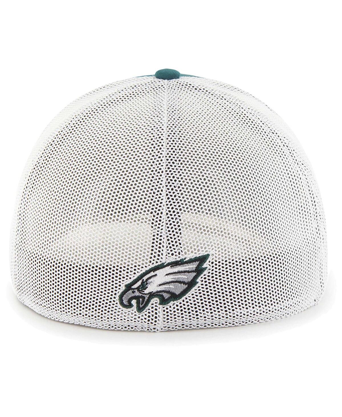 Shop 47 Brand Men's ' Green Philadelphia Eagles Leather Head Flex Hat