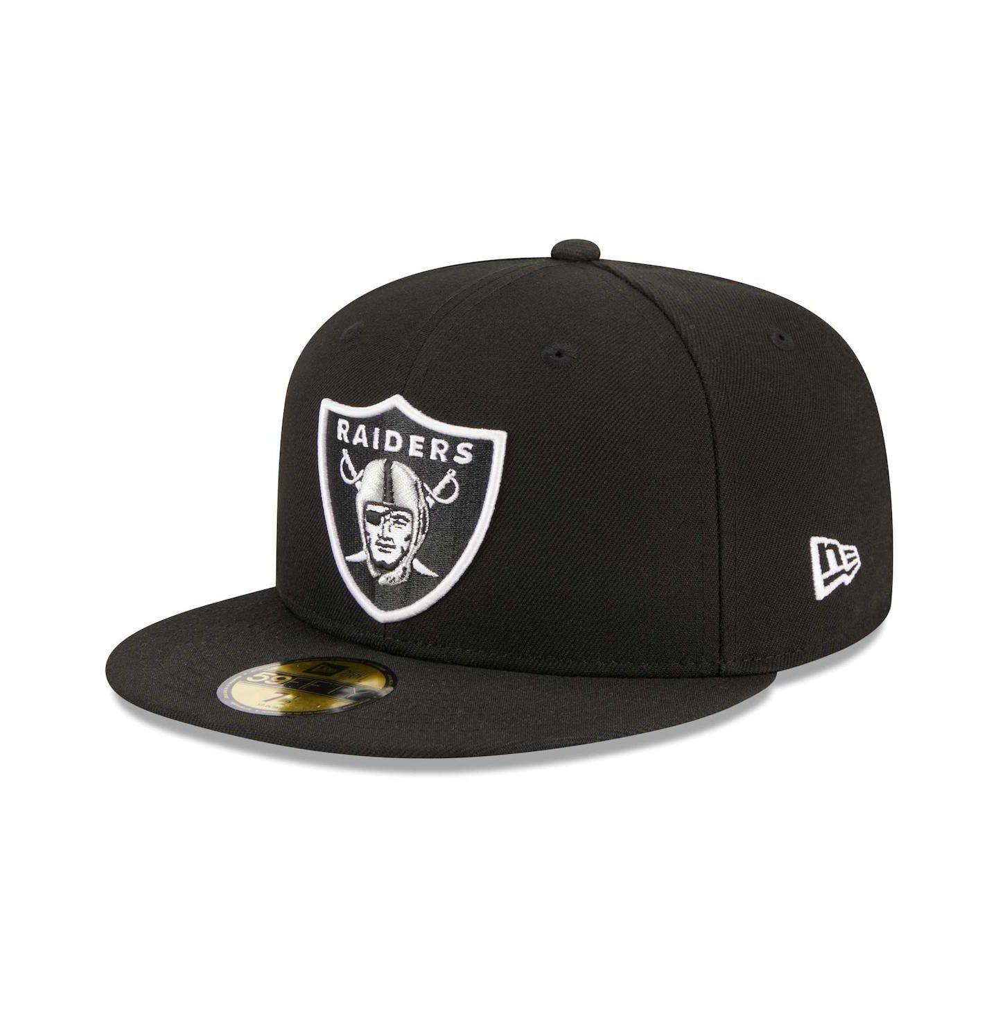 Мужская кепка New Era Black Las Vegas Raiders Main Patch 59FIFTY Fitted Hat — фото 4