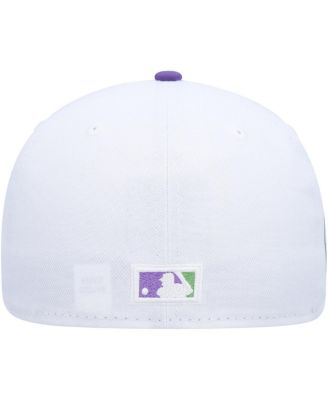 Men's White Brooklyn Dodgers Side Patch 59FIFTY Fitted Hat