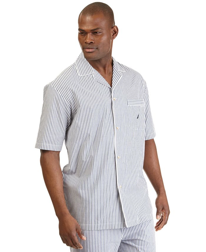 Nautica Men's Woven Striped Pajama Shirt - Macy's