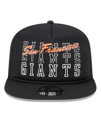 Men's Black San Francisco Giants Street Team A-Frame Trucker 9FIFTY Snapback Hat