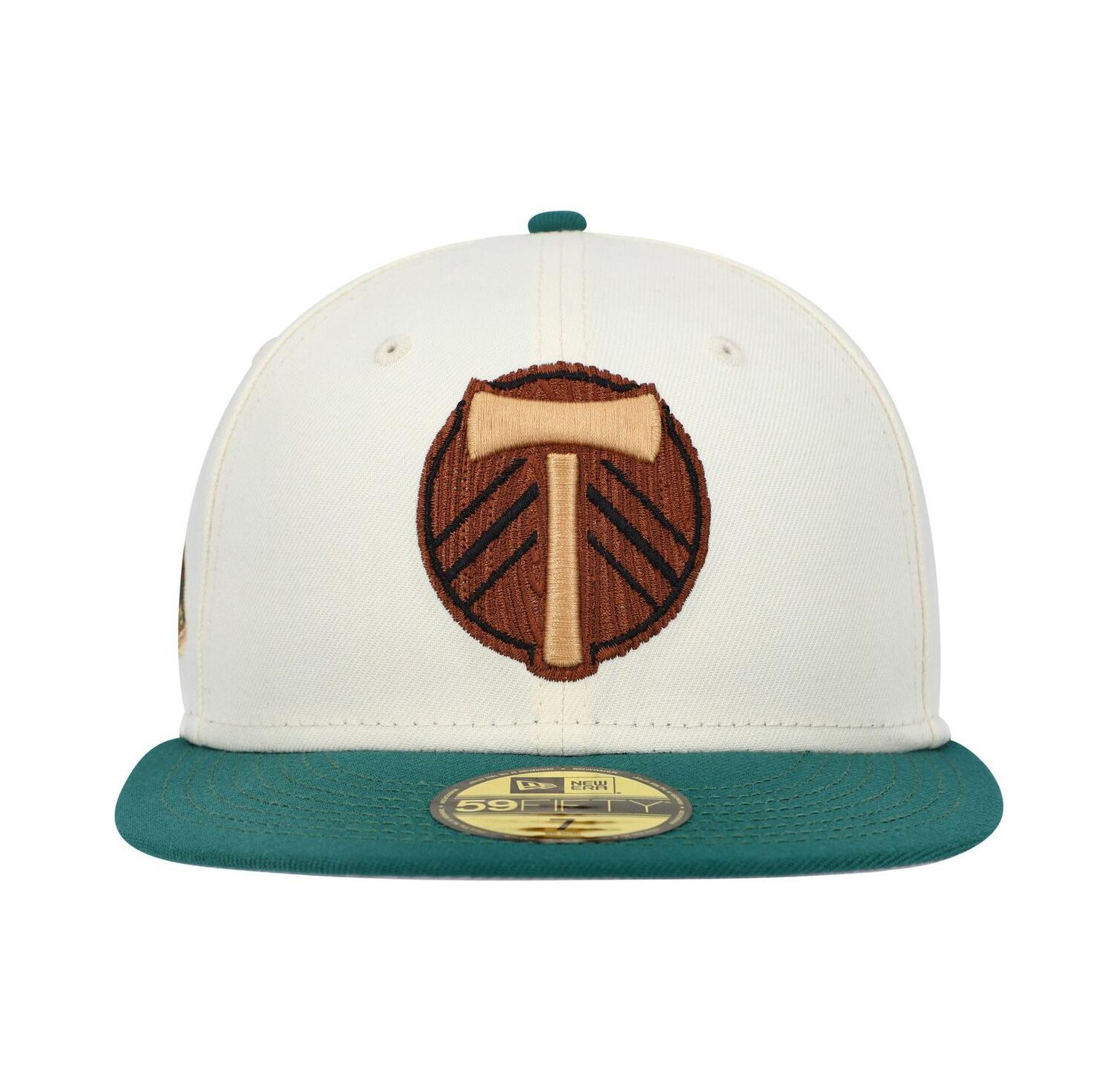 Men's Cream Portland Timbers Wood grain 59FIFTY Fitted Hat