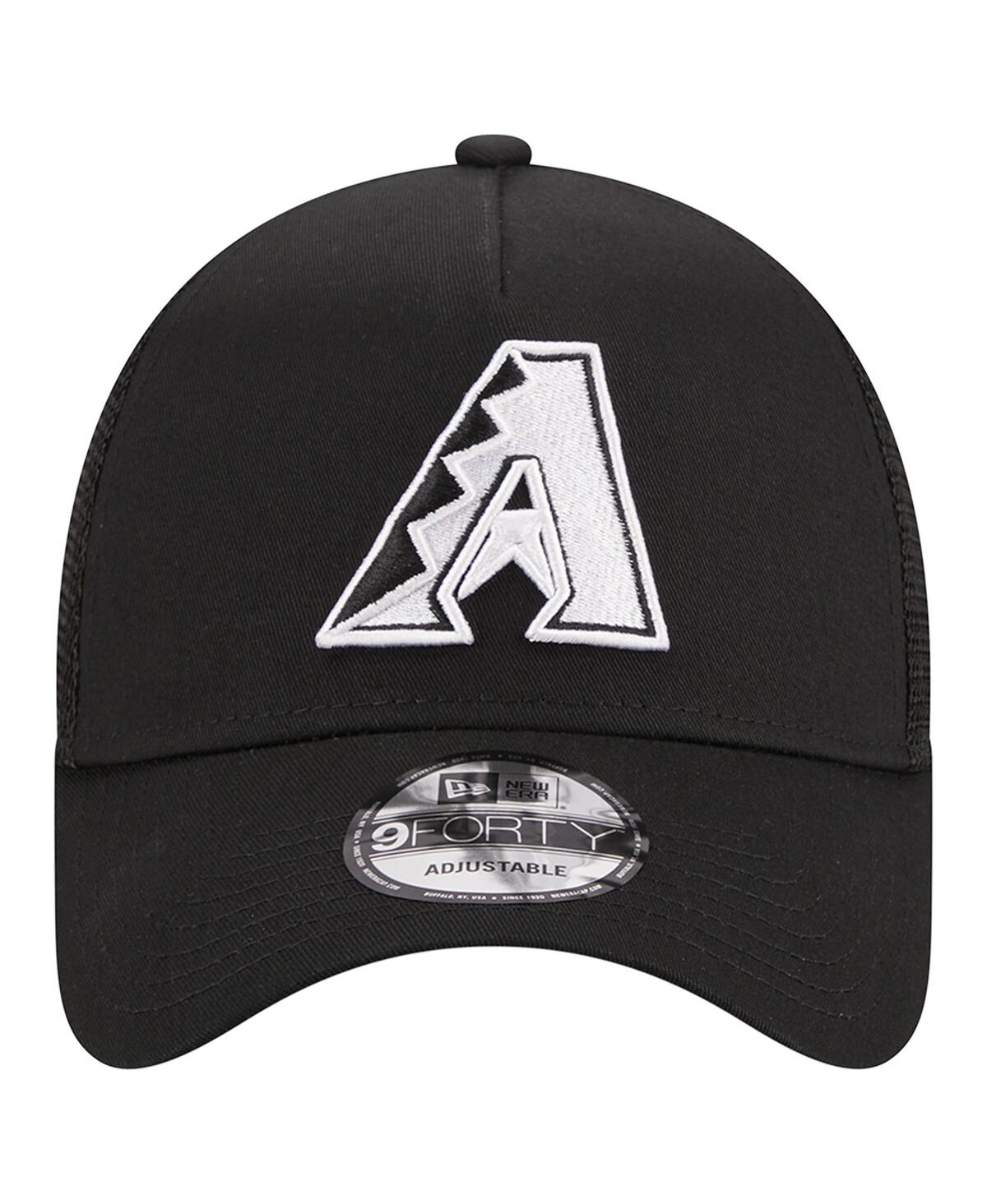 Shop New Era Men's  Black Arizona Diamondbacks A-frame 9forty Trucker Adjustable Hat