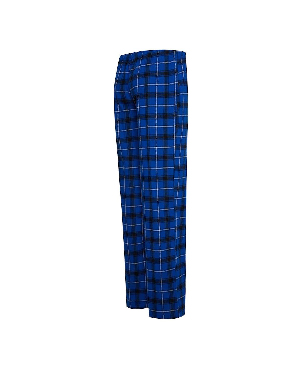 Concepts Sport Women's  Royal, Black Kentucky Wildcats Arctic T-shirt And Flannel Pants Sleep Set In Royal,black