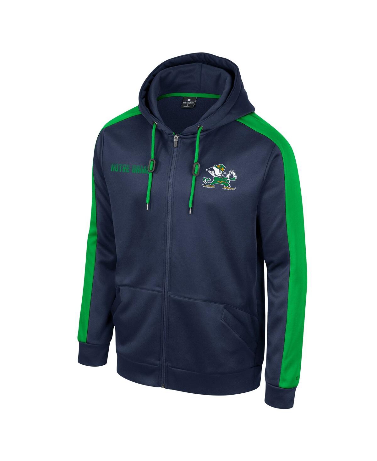 Men's ColosseumNotre Dame Fighting Irish Reese Full-Zip Hoodie - Navy