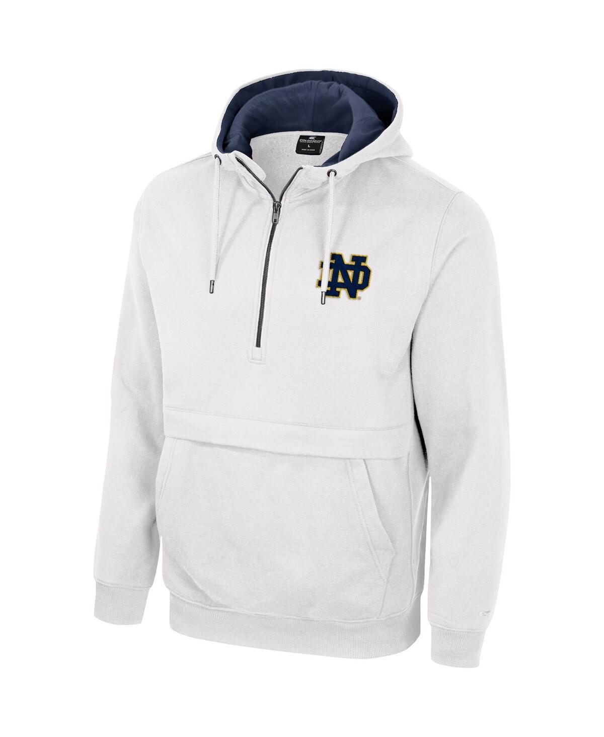 Colosseum Men's  White Notre Dame Fighting Irish Half-zip Hoodie In White