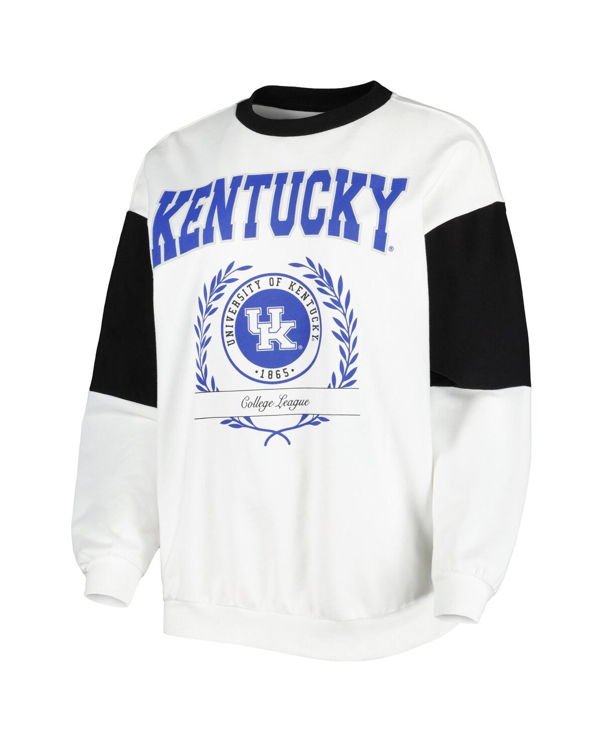 Shop Gameday Couture Women's  White Kentucky Wildcats It's A Vibe Dolman Pullover Sweatshirt