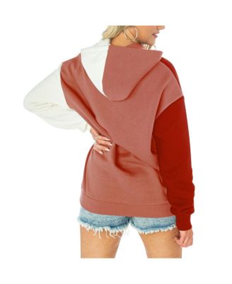 Women's Red Georgia Bulldogs Hall of Fame Colorblock Pullover Hoodie