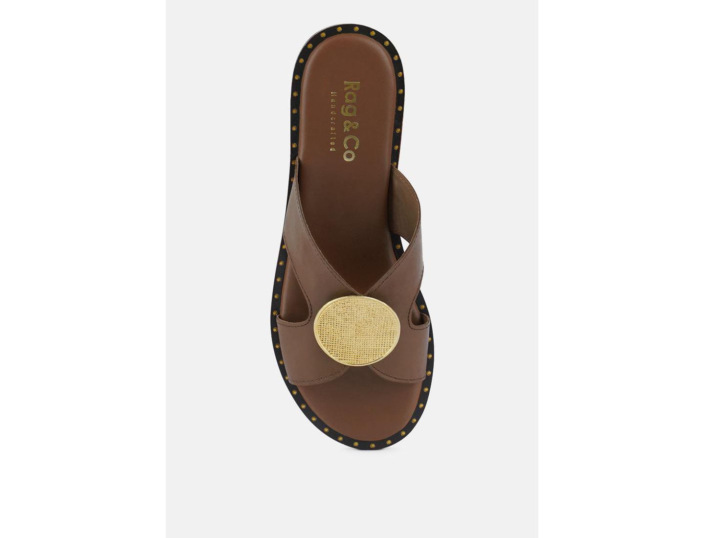 Женские балетки Rag & Co Eudora Embellished Slip-on flats, цвет: Бежевый / Хаки — фото 2