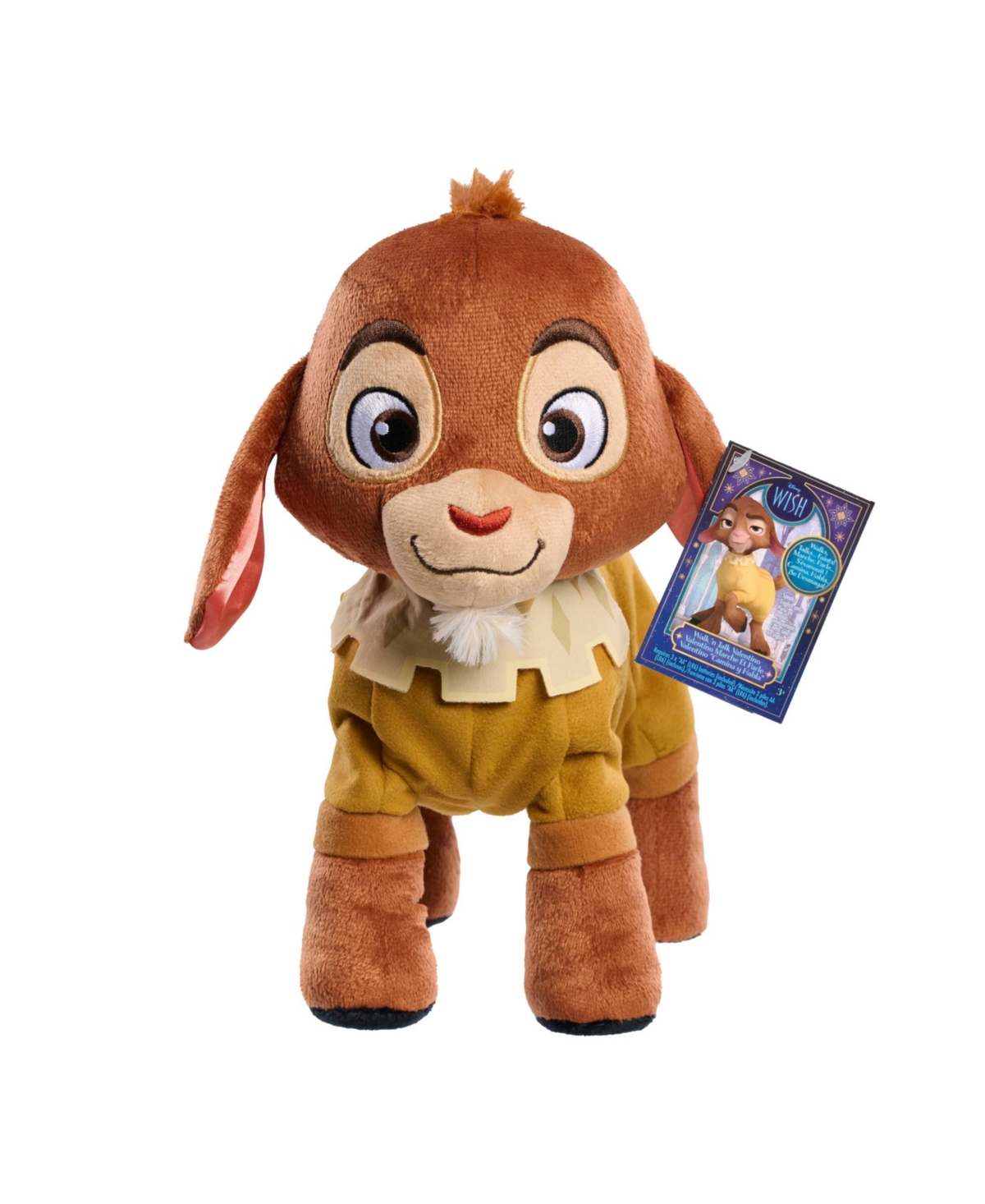Disney Kids' Wish Walk 'n Talk Valentino Plush Fainting Goat, 11" Interactive Plush Toy, Stuffed Animal With Soun In No Color