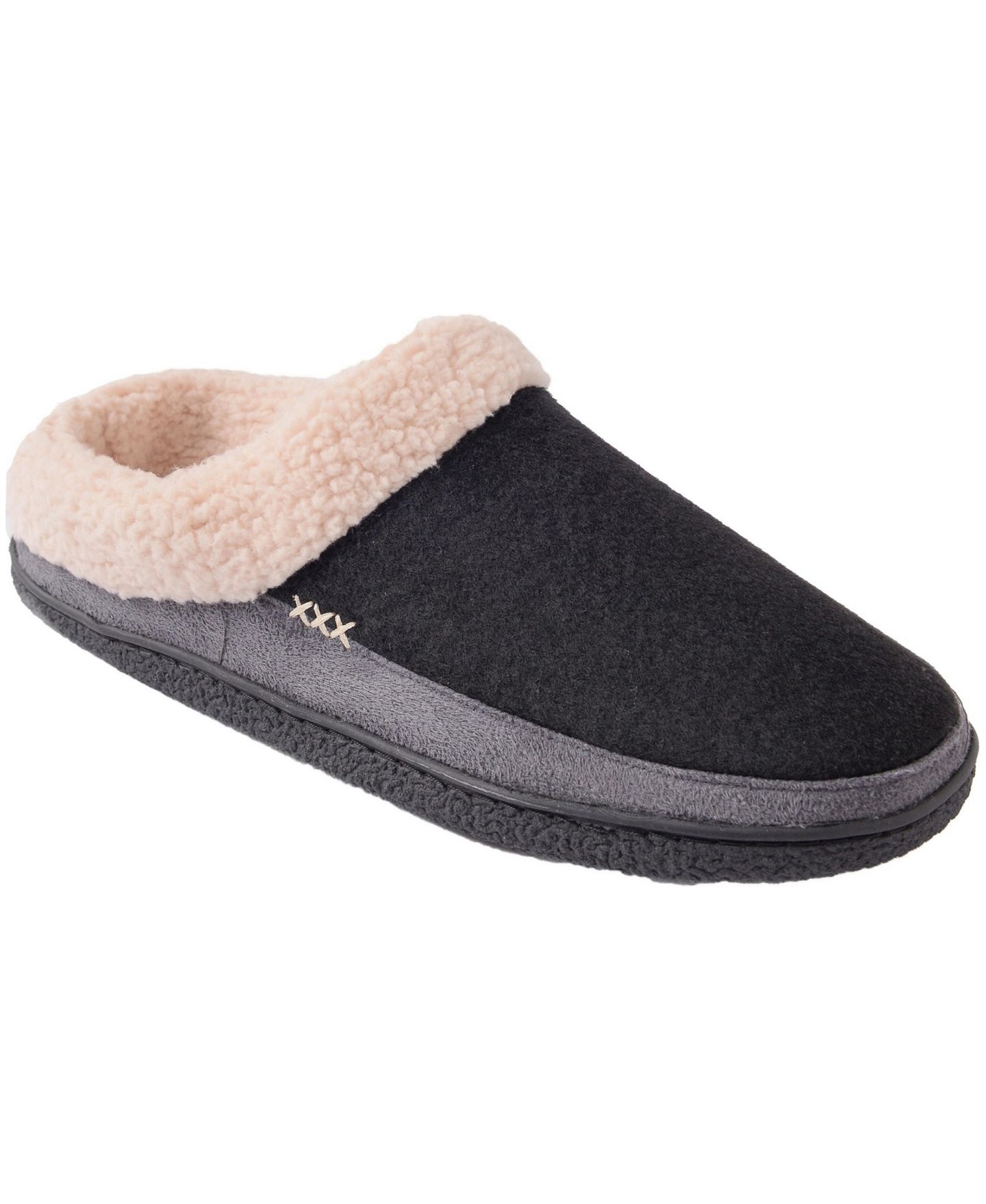 Мужские тапочки Alpine Swiss Memory Foam Clog Slippers Fleece Fuzzy Slip on House, цвет: Чёрный — фото 1