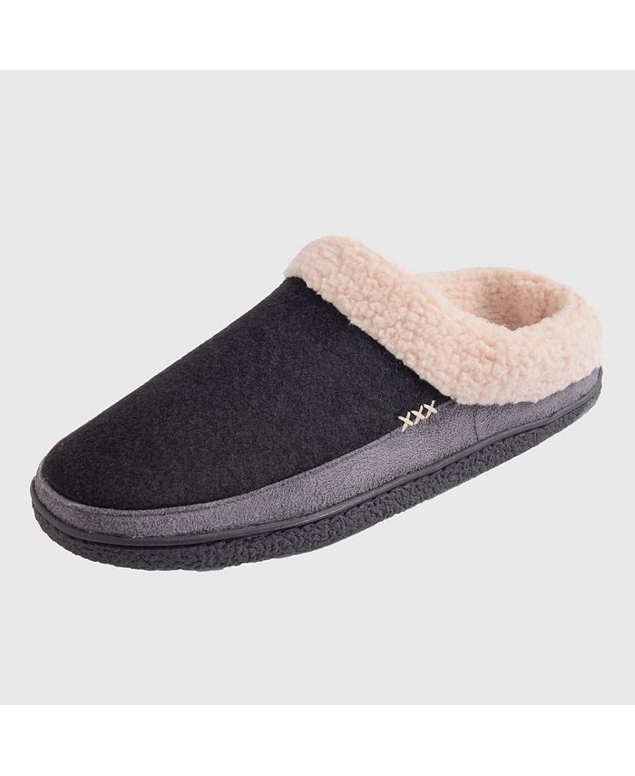 Alpine Swiss Mens Memory Foam Clog Slippers Fleece Fuzzy Slip On