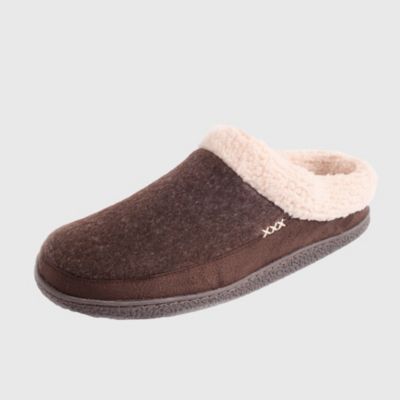 Mens Memory Foam Clog Slippers Fleece Fuzzy Slip On House Shoes