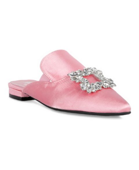 Женские сабо Rag & Co Perrine Diamante Brooch Slip On Mules, цвет: Пастельный розовый