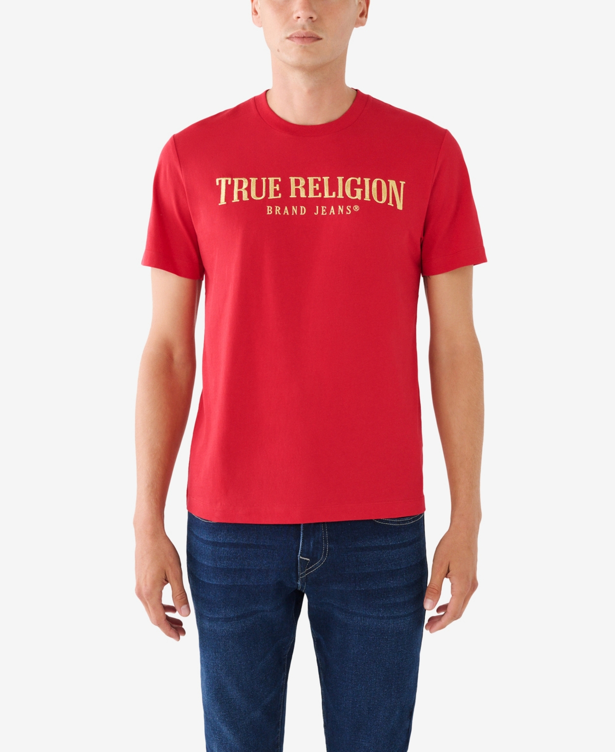 True Religion Men's Short Sleeve Arch T-shirt In Jester Red